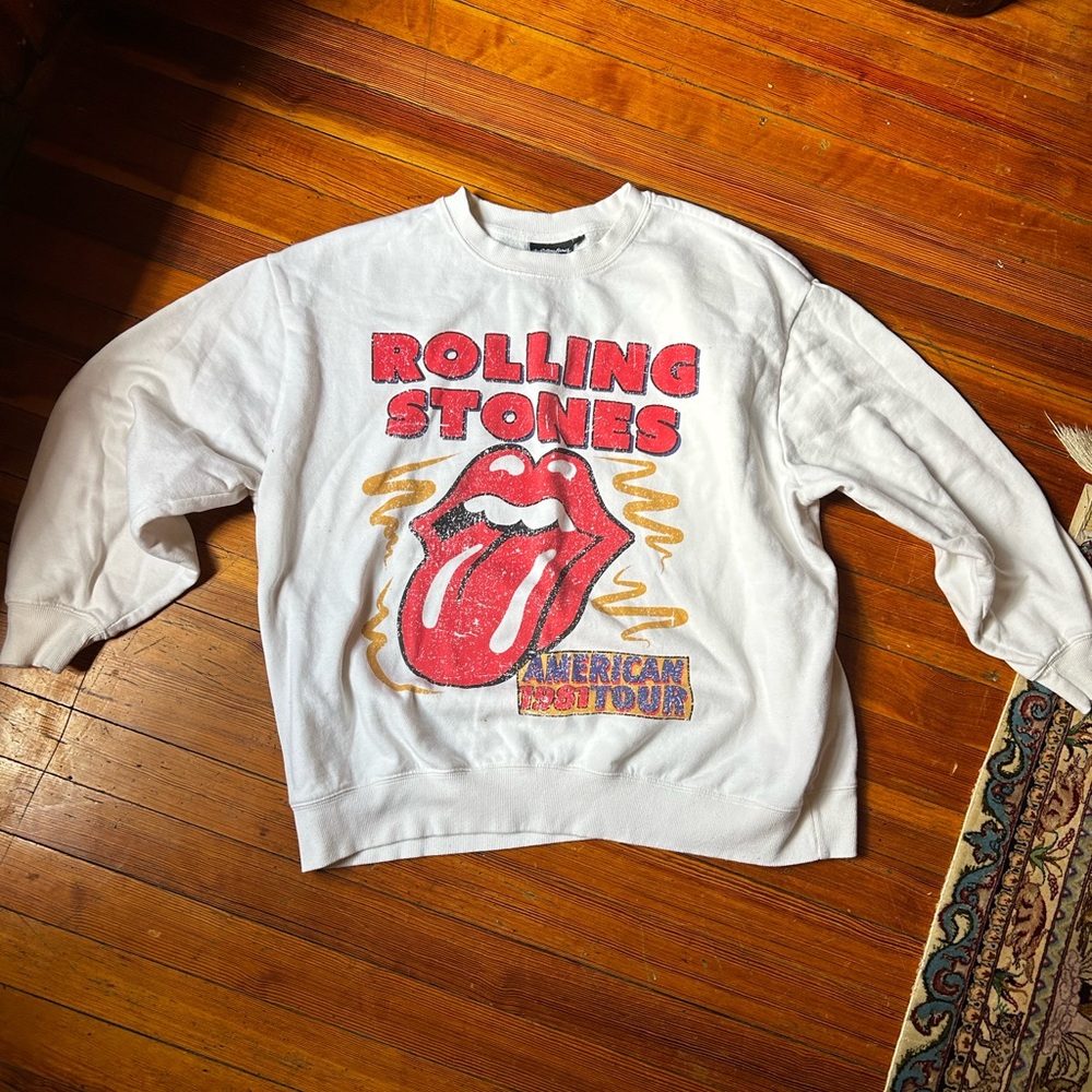 The Rolling Stones Authentic Oversized Cotton Sweatshirt